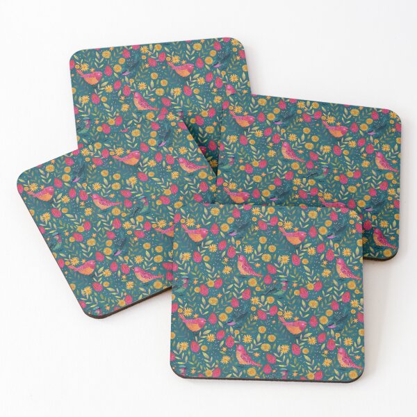 Item preview, Finches - Dark Blue designed and sold by inkedinred.