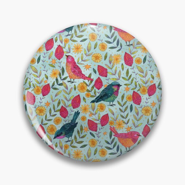 Item preview, Finches - Light Blue designed and sold by inkedinred.