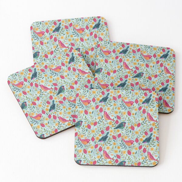 Item preview, Finches - Light Blue designed and sold by inkedinred.