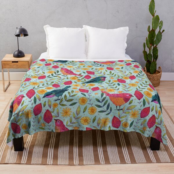 Item preview, Finches - Light Blue designed and sold by inkedinred.