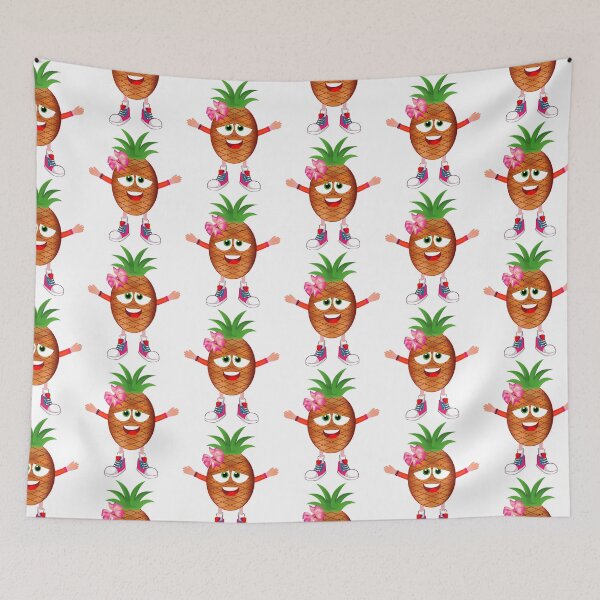 Item preview, Satisfied Pineapple Animated Character Girl Version designed and sold by ExpressiveToon.