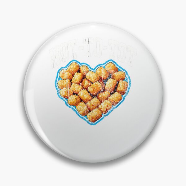 Aperçu de l'œuvre Hot To Tot Mignonnes Pommes de terre Tater Tots en forme de cœur Design de jeu de mots culinaire créée et vendue par QLShop.
