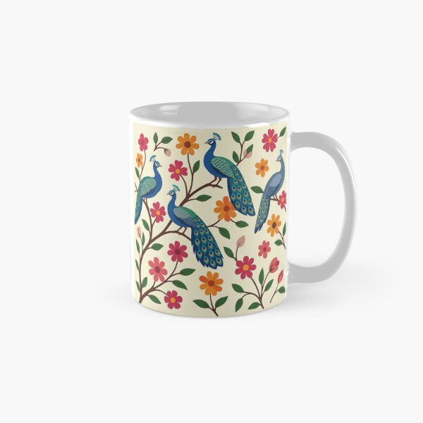 Item preview, Folk Floral Peacock Motif Illustration | Retro Image designed and sold by Sakshiartwork.