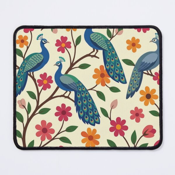 Item preview, Folk Floral Peacock Motif Illustration | Retro Image designed and sold by Sakshiartwork.