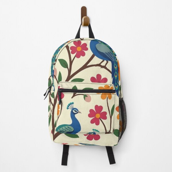 Item preview, Folk Floral Peacock Motif Illustration | Retro Image designed and sold by Sakshiartwork.