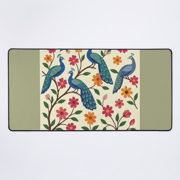 Item preview, Folk Floral Peacock Motif Illustration | Retro Image designed and sold by Sakshiartwork.