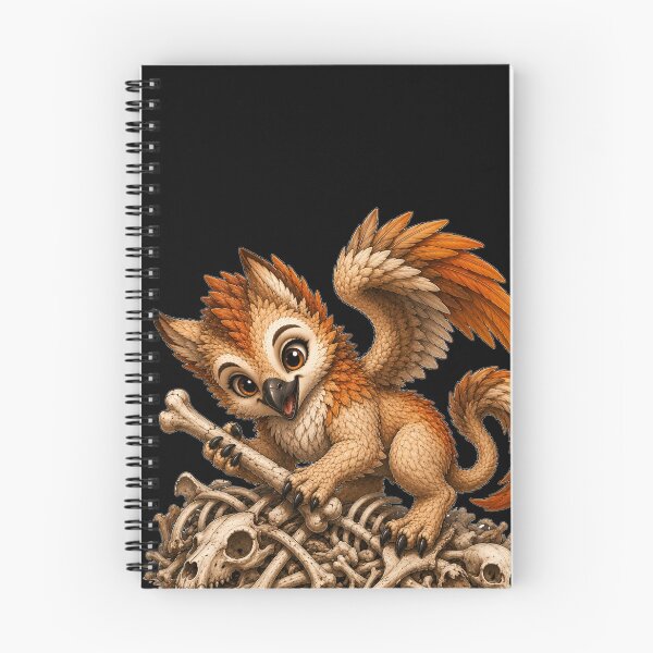 Item preview, Cute Griffin on Bone Pile Illustration designed and sold by Hatchling Hollow.