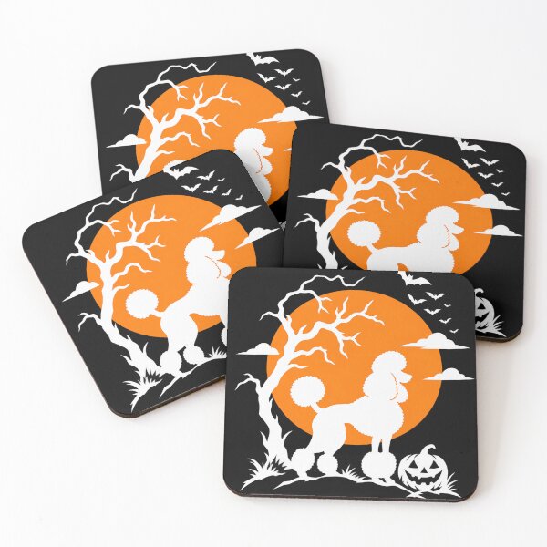 Item preview, Spooky Poodle Under the Orange Moon designed and sold by vinhle-olive.