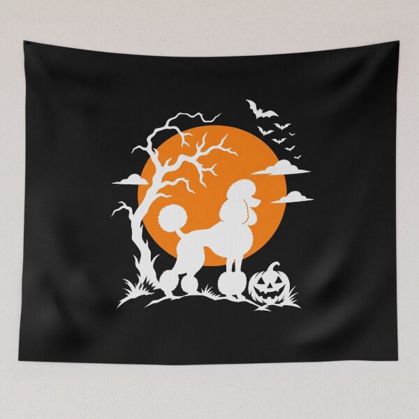 Item preview, Spooky Poodle Under the Orange Moon designed and sold by vinhle-olive.