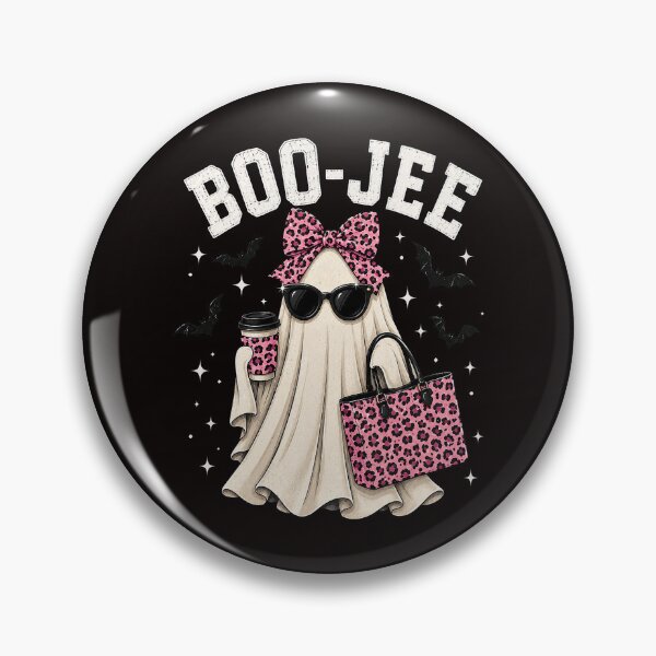 Item preview, Boo-Jee Ghost Pink Leopard Bow Halloween Coffee Lover designed and sold by torildorxop.
