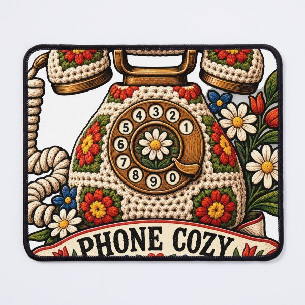 Item preview, Phone Cozy Woodcut Balkan Household Humor designed and sold by OfficialBalkan.