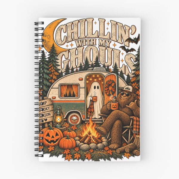 Item preview, Chillin’ With My Ghouls Spooky Camping Bigfoot Halloween designed and sold by gigizTz.
