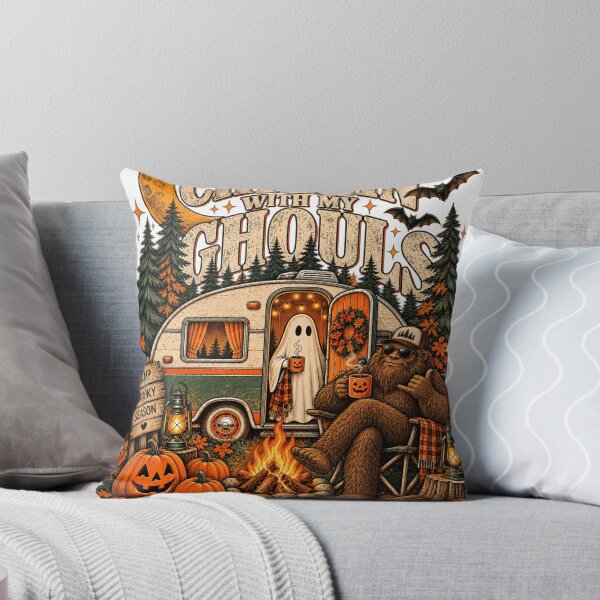 Item preview, Chillin’ With My Ghouls Spooky Camping Bigfoot Halloween designed and sold by gigizTz.