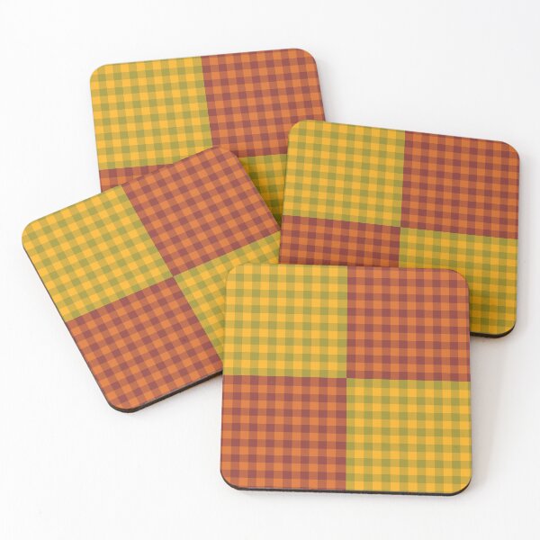 Item preview, Plaid Gingham Pattern Orange Yellow designed and sold by ArtbyDebbieC.