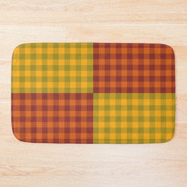 Item preview, Plaid Gingham Pattern Orange Yellow designed and sold by ArtbyDebbieC.