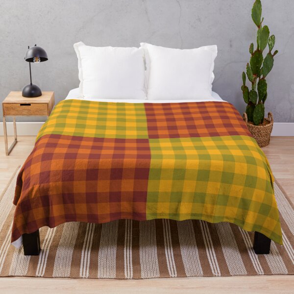 Item preview, Plaid Gingham Pattern Orange Yellow designed and sold by ArtbyDebbieC.