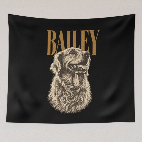 Item preview, Bailey Golden Retriever Vintage Dog Portrait designed and sold by VioletNance.