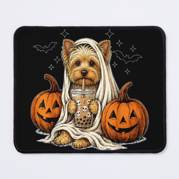 Item preview, Yorkshire Terrier Ghost and Boba Cute Halloween designed and sold by DaphoLatara.