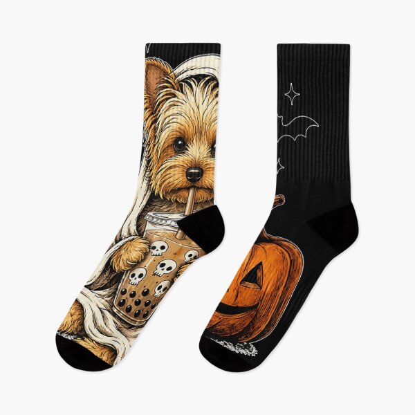 Item preview, Yorkshire Terrier Ghost and Boba Cute Halloween designed and sold by DaphoLatara.