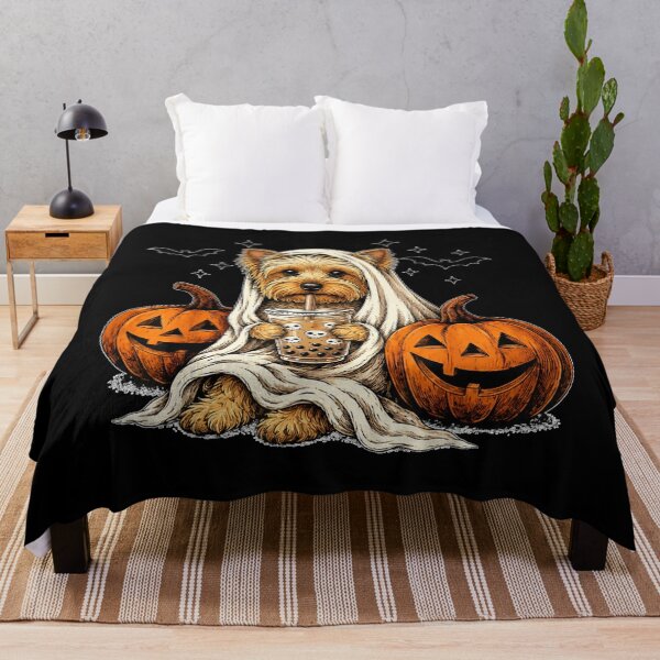 Item preview, Yorkshire Terrier Ghost and Boba Cute Halloween designed and sold by DaphoLatara.