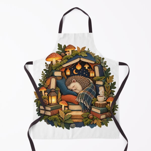 Item preview, Hedgehog Sleeping in a Cozy Book Nook designed and sold by SiripornSeaynng.