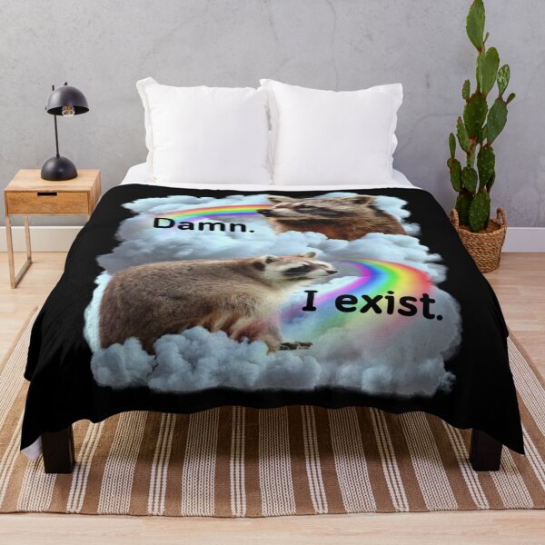 Item preview, Damn I Exist Funny Raccoon Mental Health Meme Men Women designed and sold by DavidFredia.