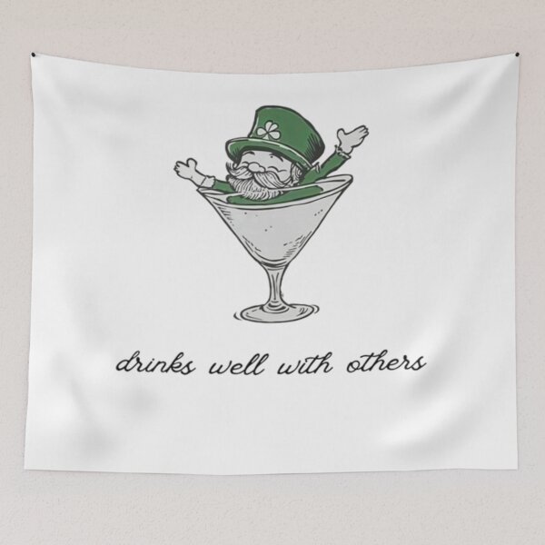 Item preview, St Patrick's Day Leprechaun Martini Cocktail Vintage Illustration Vintage  designed and sold by loveconfident.