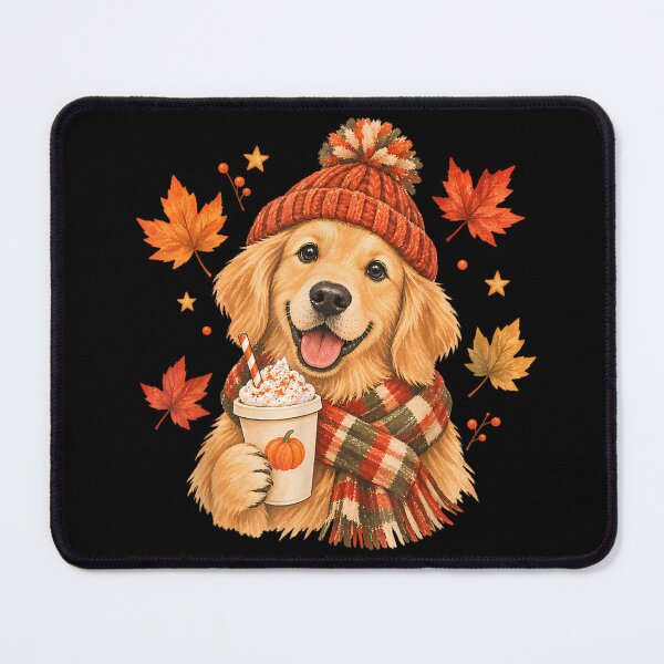 Item preview, Cute Golden Retriever with Pumpkin Dog Lovers designed and sold by DaphoLatara.