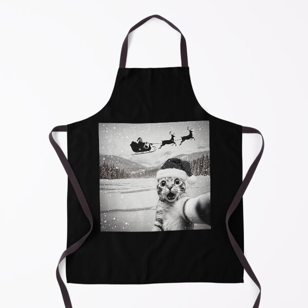 Item preview, Cute Funny Cat Selfie with Santa Sleigh Christmas Winter designed and sold by nryum.