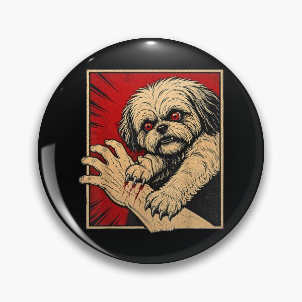 Item preview, Shih Tzu Halloween Scratch Horror Vintage Spooky Dog Lover designed and sold by Aladino Tamayo.