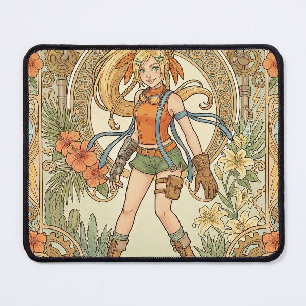 Item preview, Rikku in the style of Alphonse Mucha designed and sold by Solace Sparkles.