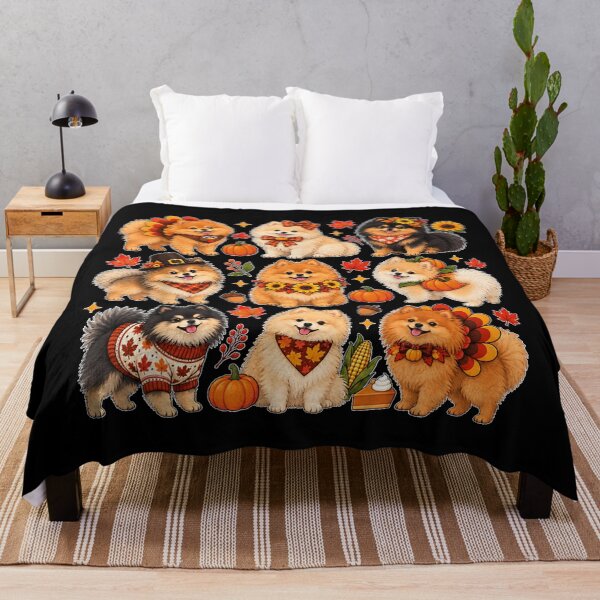 Item preview, Cute Pomeranian Dog Turkey Thanksgiving Fall Autumn designed and sold by DaphoLatara.
