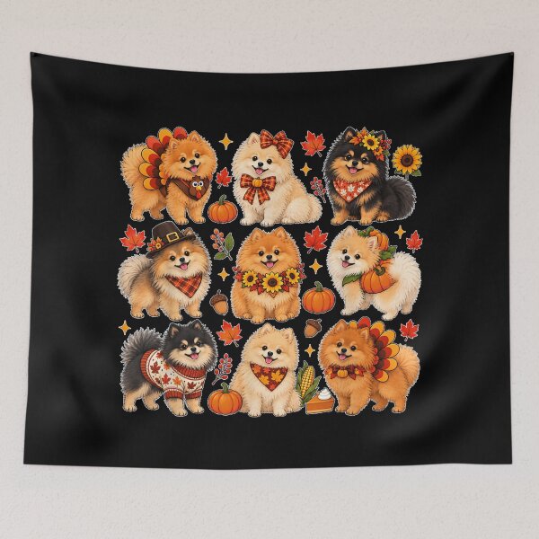Item preview, Cute Pomeranian Dog Turkey Thanksgiving Fall Autumn designed and sold by DaphoLatara.