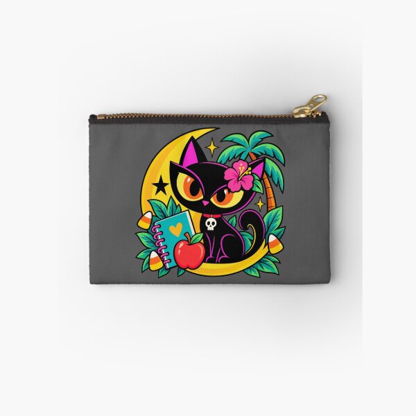 Item preview, Tropical Teacher Halloween Black Cat and Candy Corn - Book Lover Design designed and sold by ParfaitPrints.