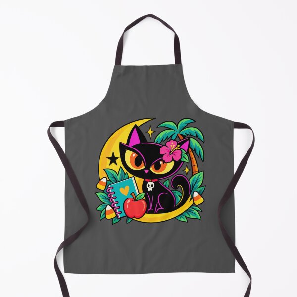 Item preview, Tropical Teacher Halloween Black Cat and Candy Corn - Book Lover Design designed and sold by ParfaitPrints.