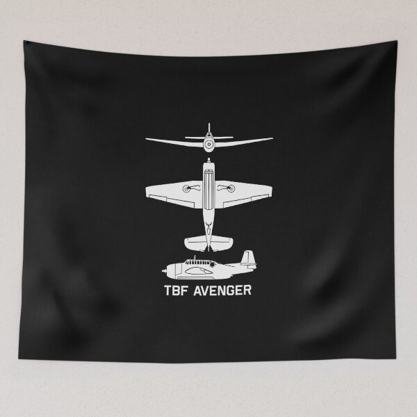 Item preview, TBF Avenger American WW2 Torpedo Bomber Plane Silhouettes designed and sold by suarezhxbrega.