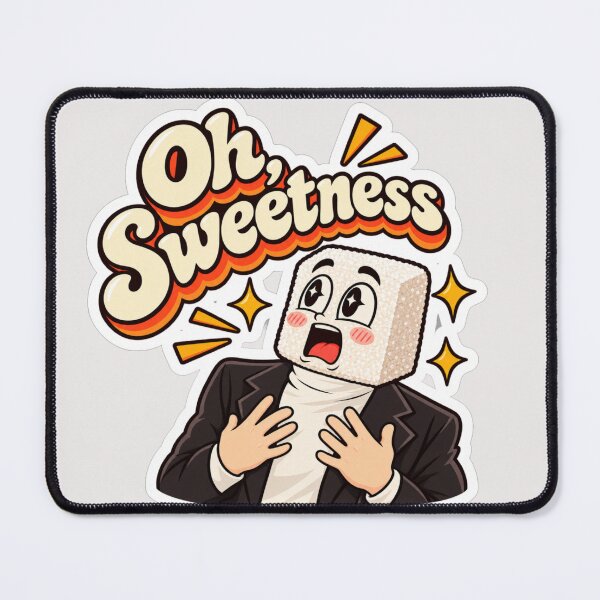 Item preview, Oh Sweetness Retro Sugar Cube Mascot Graphic designed and sold by NovaToons.