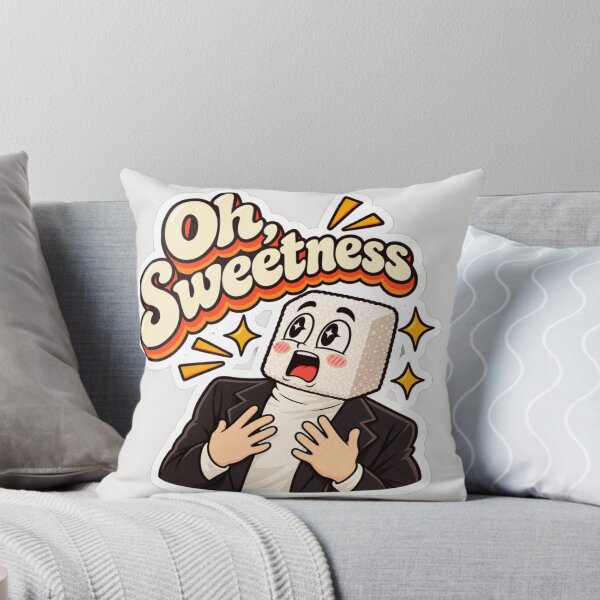 Item preview, Oh Sweetness Retro Sugar Cube Mascot Graphic designed and sold by NovaToons.