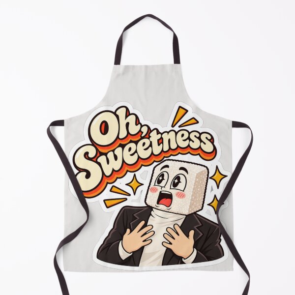 Item preview, Oh Sweetness Retro Sugar Cube Mascot Graphic designed and sold by NovaToons.