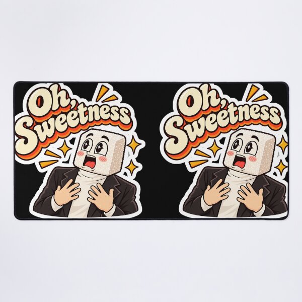 Item preview, Oh Sweetness Retro Sugar Cube Mascot Graphic designed and sold by NovaToons.