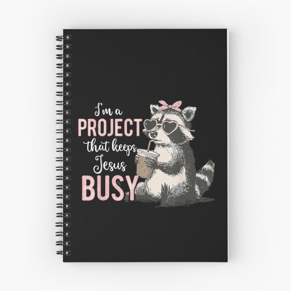 Item preview, I'm A Project that Keeps Jesus Busy Funny Christian Raccoon designed and sold by Aladino Tamayo.