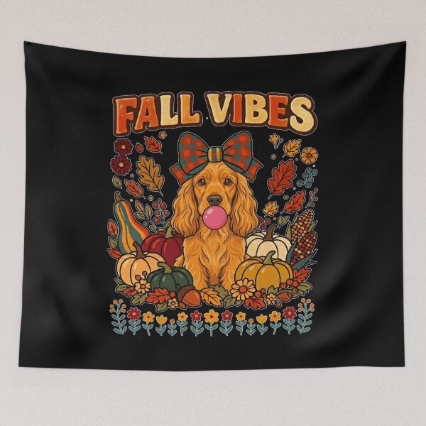 Item preview, Fall Vibes Cocker Spaniel Dog Coquette Pumpkin Autumn Season  designed and sold by DaphoLatara.