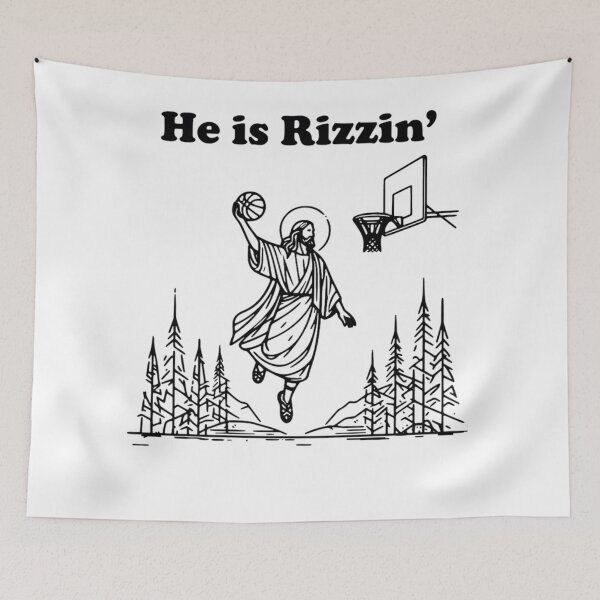Item preview, Funny Jesus Basketball He Is Rizzin Christian Easter  designed and sold by loveconfident.