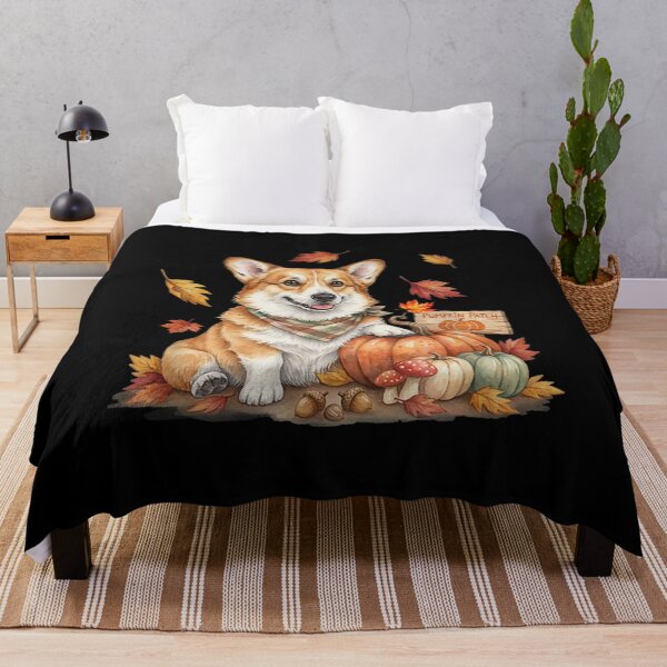 Item preview, Corgis Fall Leaves and Pumpkins Autumns designed and sold by DaphoLatara.