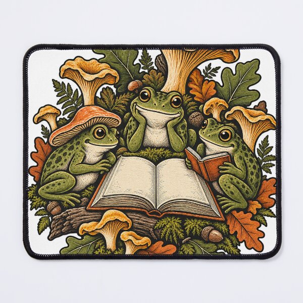 Item preview, Frog Mushroom Forest Book Club designed and sold by SiripornSeaynng.