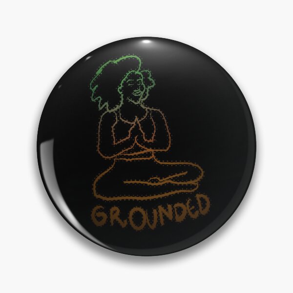 Item preview, Grounded Meditation Yoga Pose with Gradient Green to Brown Colors on Halftone Linework designed and sold by ZodiacGradient.