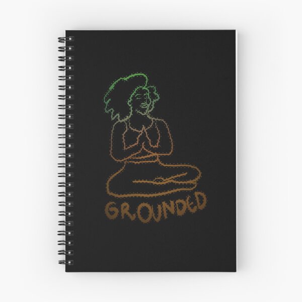 Item preview, Grounded Meditation Yoga Pose with Gradient Green to Brown Colors on Halftone Linework designed and sold by ZodiacGradient.