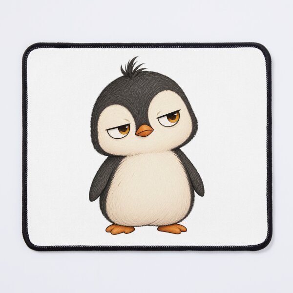 Item preview, Taro the Sleepy Penguin | Cute Funny Penguin Character Minimalist Bird Art designed and sold by MrDev.