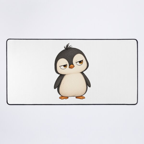 Item preview, Taro the Sleepy Penguin | Cute Funny Penguin Character Minimalist Bird Art designed and sold by MrDev.