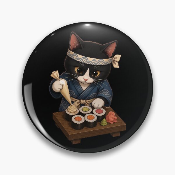 Artikelvorschau, Sushi-Koch Katze Süße Katze entworfen und verkauft von Aniverlia.